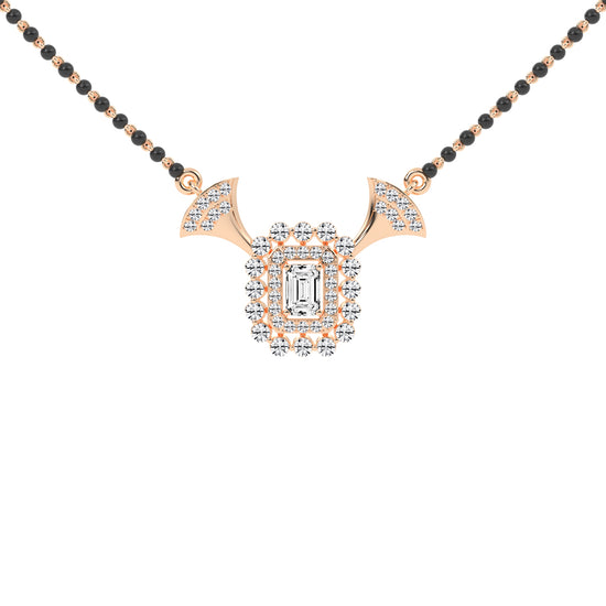 1.75Ct Emerald Shape Solitaire Mangalsutra