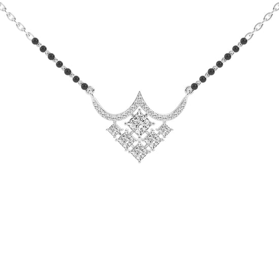 1.75Ct Princess Shape Solitaire Mangalsutra