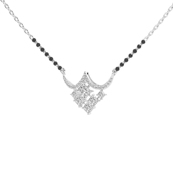 1.75Ct Princess Shape Solitaire Mangalsutra