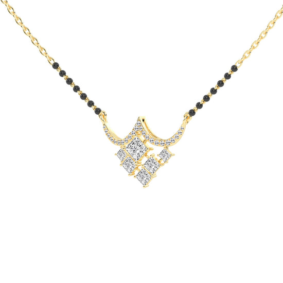 1.75Ct Princess Shape Solitaire Mangalsutra