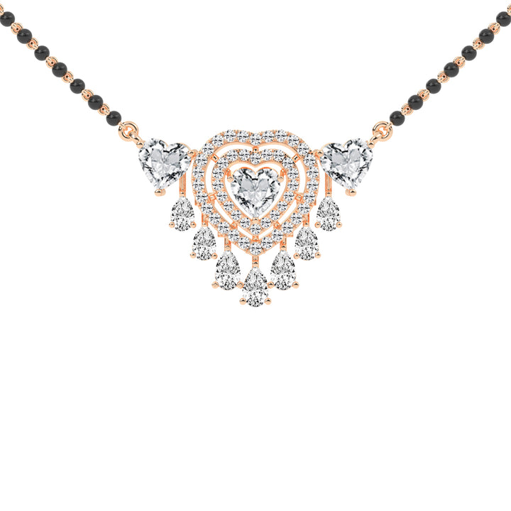 4.25Ct Heart Shape Solitaire Mangalsutra