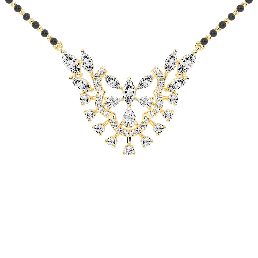 2.50Ct Marquise Shape Fancy Mangalsutra