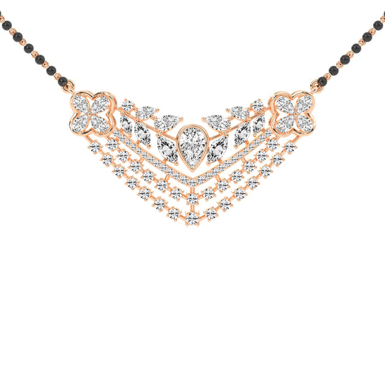 4.25Ct Pear Shape Fancy Mangalsutra