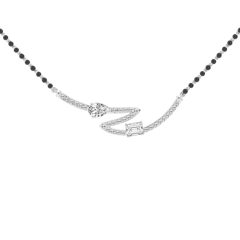2.25Ct Pear Shape Fancy Mangalsutra
