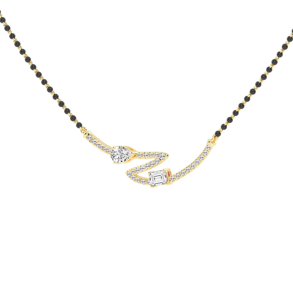 2.25Ct Pear Shape Fancy Mangalsutra