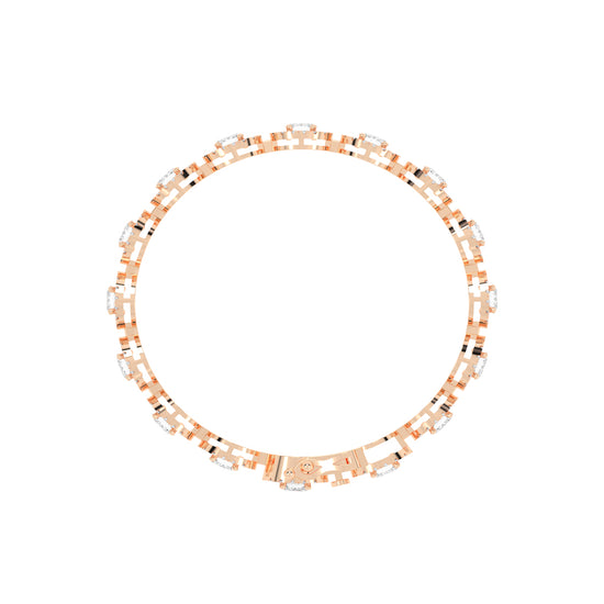 Elegant Red Stone Halo Gold Bracelet