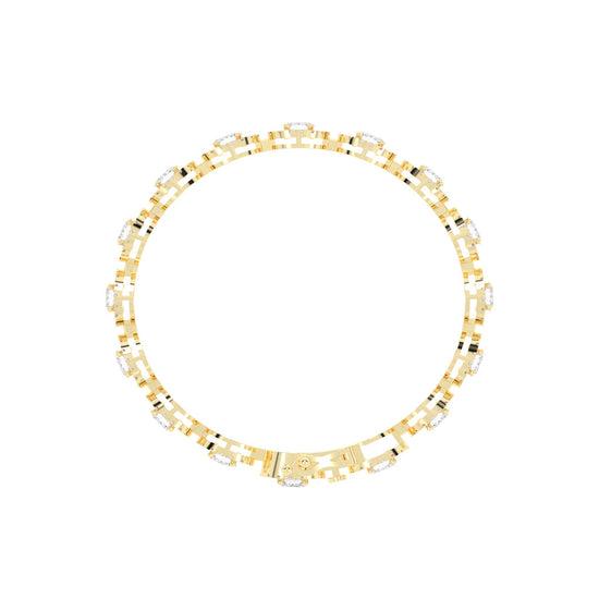 Elegant Red Stone Halo Gold Bracelet