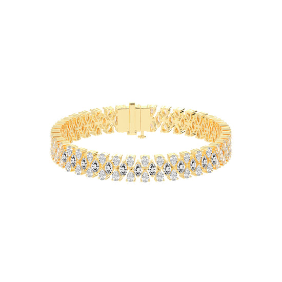 Zia Alternative Setting Fancy Lab Diamond Bracelet