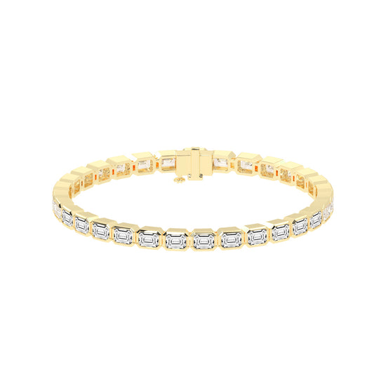 Nivara Emerald Cut Tennis Lab Diamond Bracelet