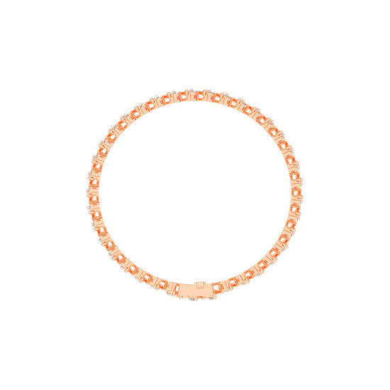 Zuri Shared Setting Round Cut Fancy Lab Diamond Bracelet
