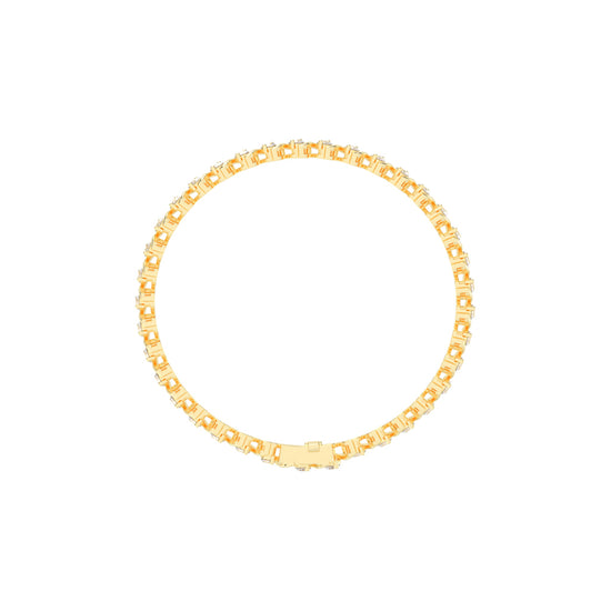 Zuri Shared Setting Round Cut Fancy Lab Diamond Bracelet