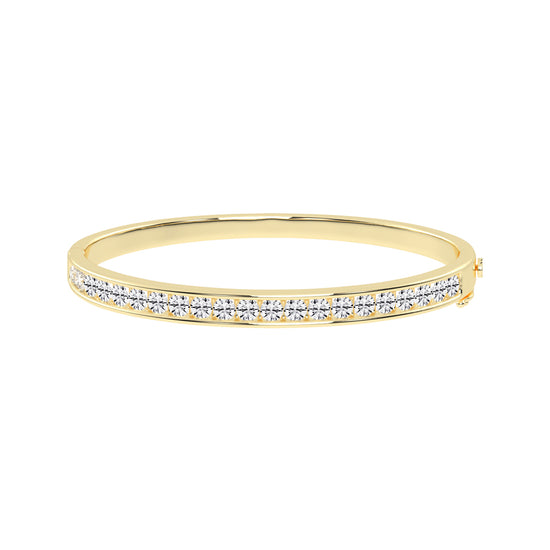 Celina Beaded Round Cut Kada Lab Diamond Bracelet