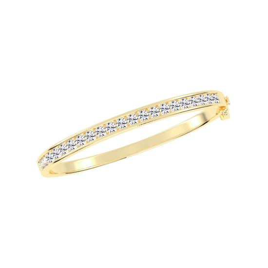 Celina Beaded Round Cut Kada Lab Diamond Bracelet