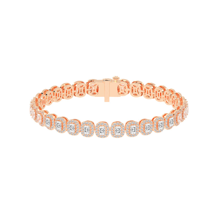 Elysia Bezel Setting Emerald Tennis Lab Diamond Bracelet