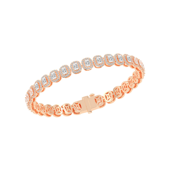 Elysia Bezel Setting Emerald Tennis Lab Diamond Bracelet