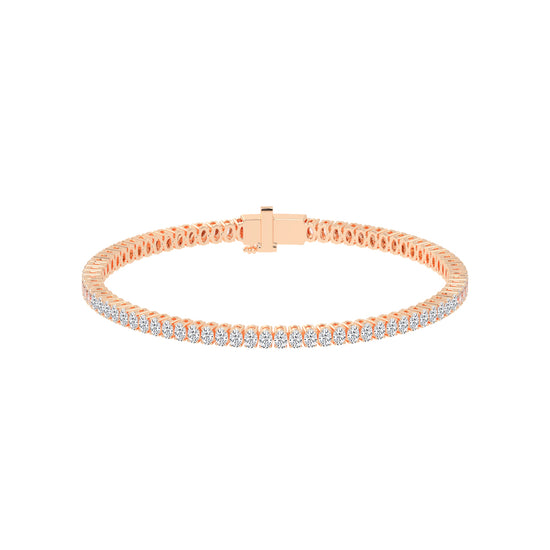 Calista Consistent Setting Oval Cut Tennis Lab Diamond Bracelet