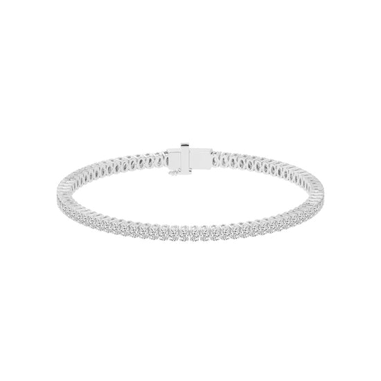 Calista Consistent Setting Oval Cut Tennis Lab Diamond Bracelet