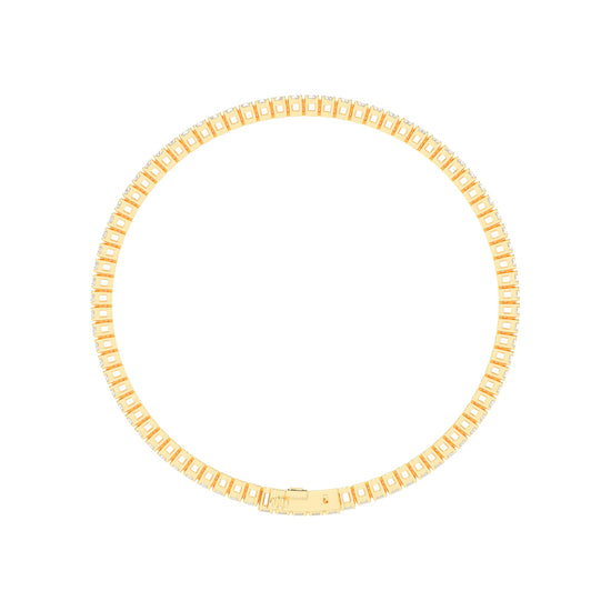 Calista Consistent Setting Oval Cut Tennis Lab Diamond Bracelet