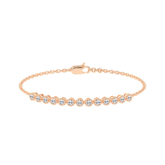 Elara Round Cut Tennis Lab Diamond Bracelet