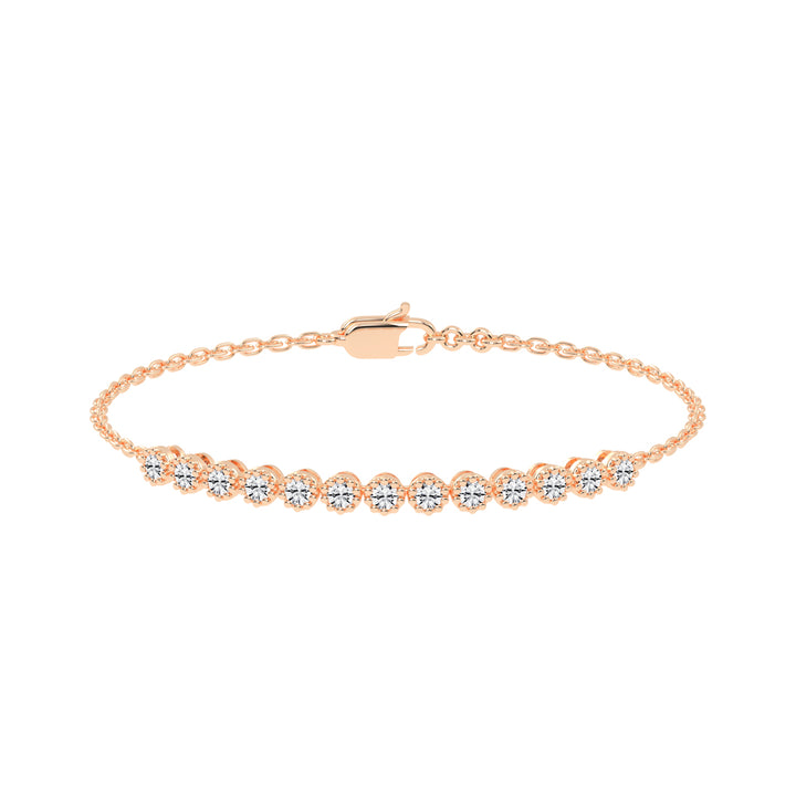 Elara Round Cut Tennis Lab Diamond Bracelet
