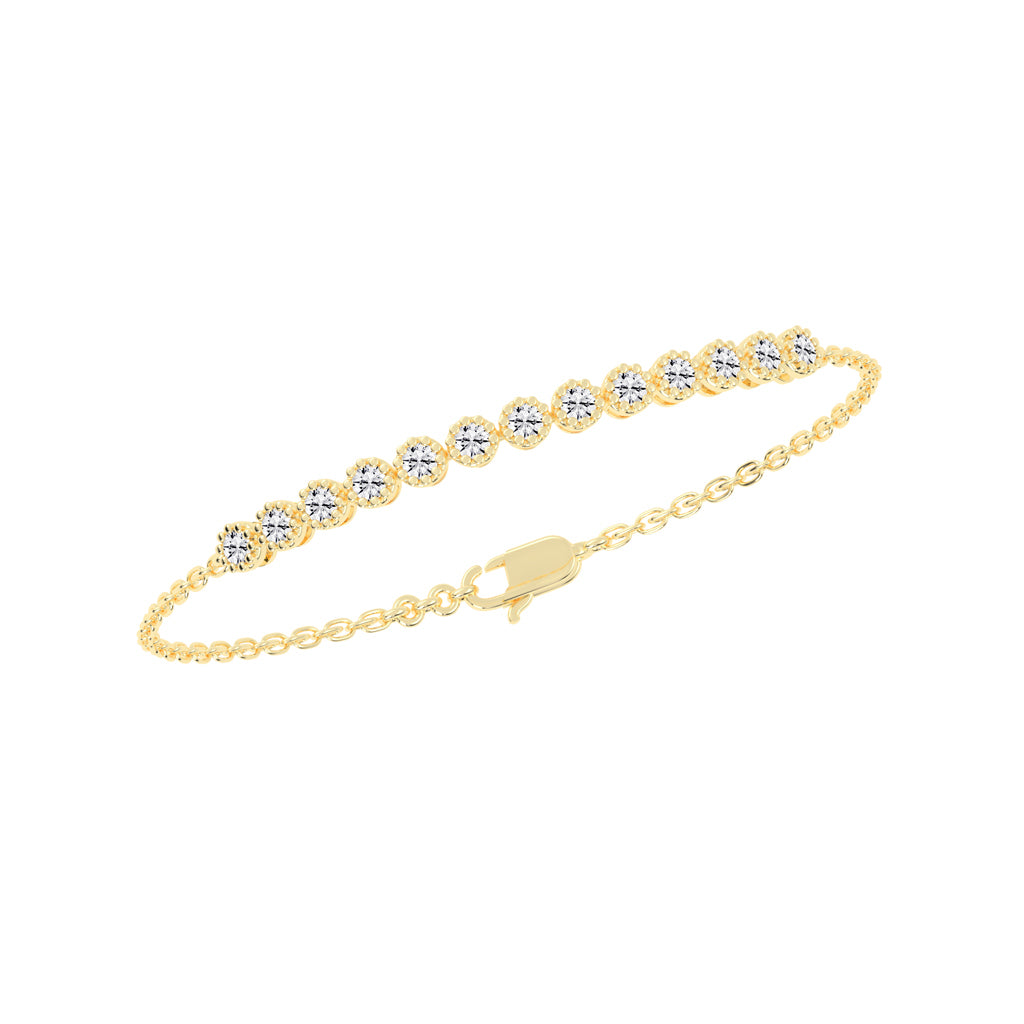 Elara Round Cut Tennis Lab Diamond Bracelet