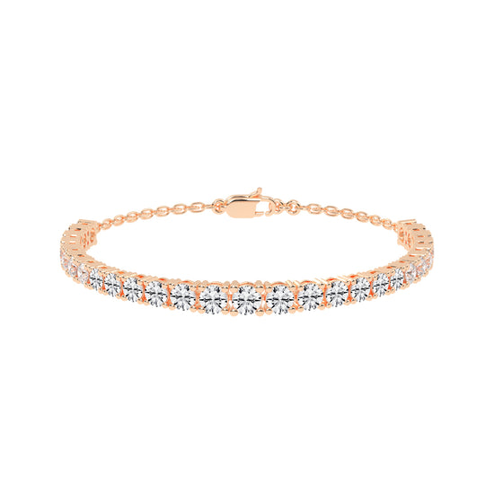 Neva Shared Prong Round Cut Tennis Lab Diamond Bracelet