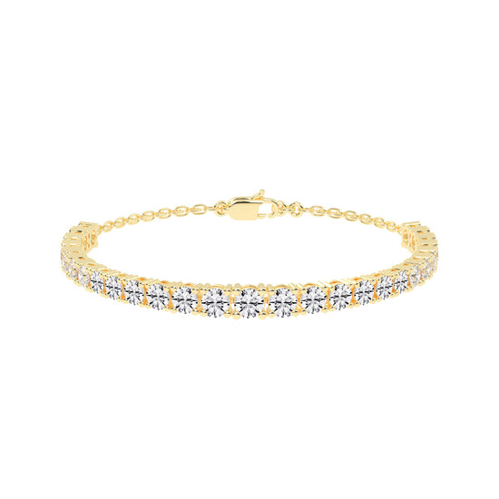 Neva Shared Prong Round Cut Tennis Lab Diamond Bracelet