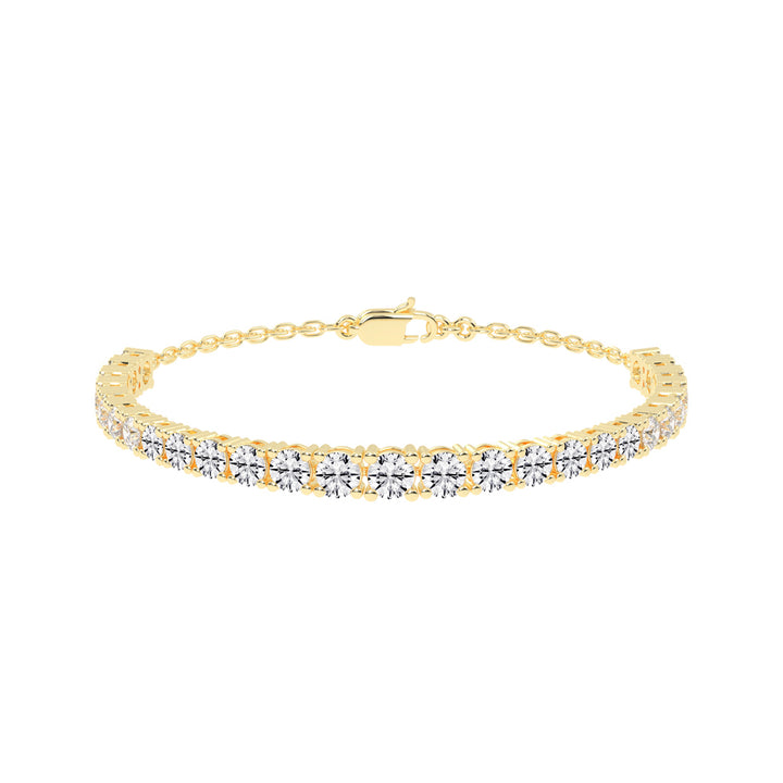 Neva Shared Prong Round Cut Tennis Lab Diamond Bracelet