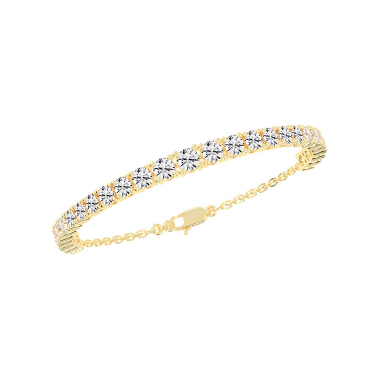 Neva Shared Prong Round Cut Tennis Lab Diamond Bracelet