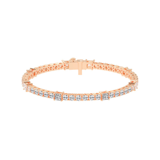 Dazzling Double Row Diamond Tennis Bracelet