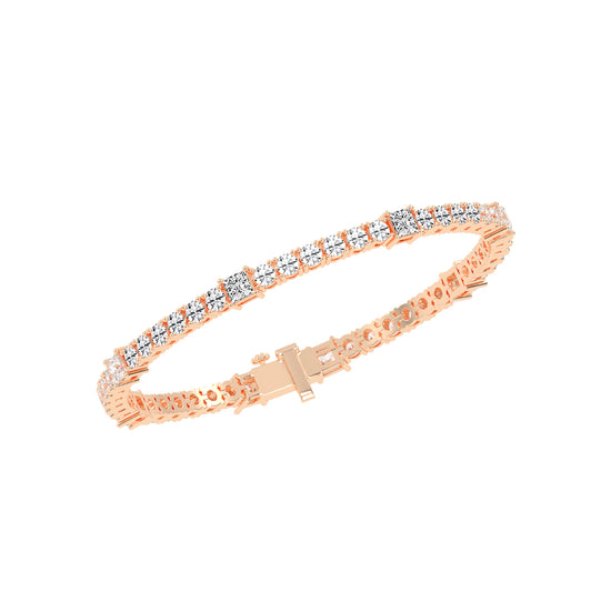 Dazzling Double Row Diamond Tennis Bracelet