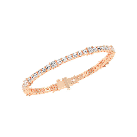 Dazzling Double Row Diamond Tennis Bracelet