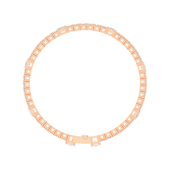 Dazzling Double Row Diamond Tennis Bracelet
