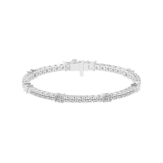 Dazzling Double Row Diamond Tennis Bracelet