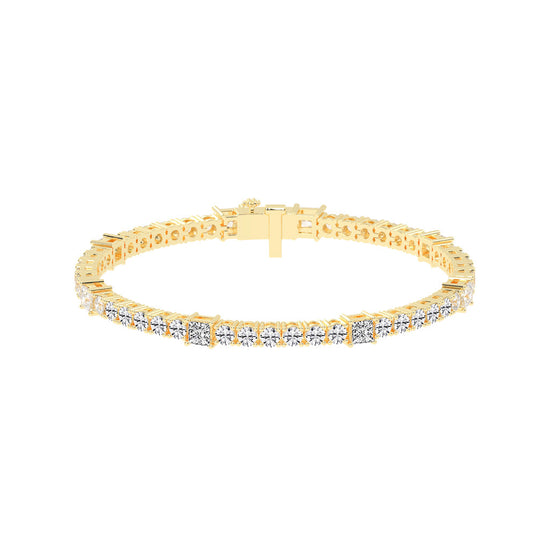 Dazzling Double Row Diamond Tennis Bracelet