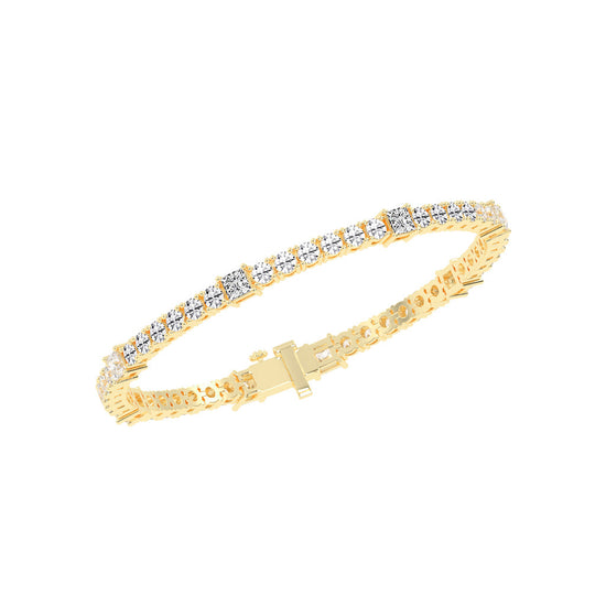Dazzling Double Row Diamond Tennis Bracelet