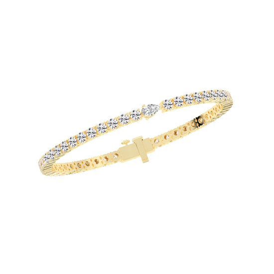 Opalora Single Pear Cut Tennis Lab Diamond Bracelet
