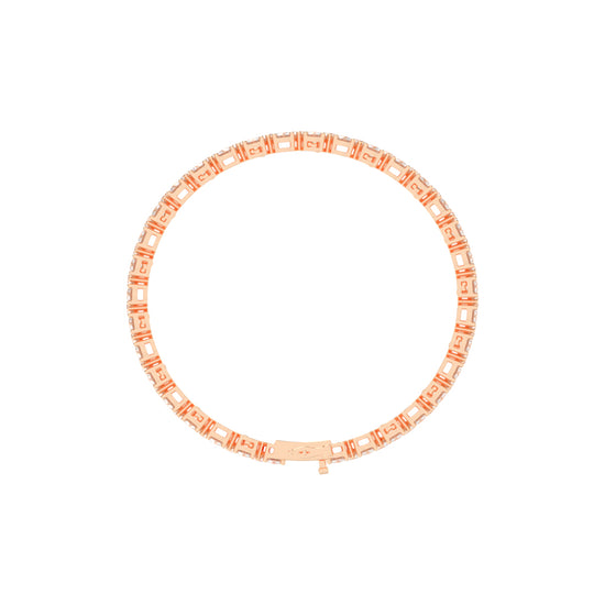 Brio Three Row Round Cut Fancy Lab Diamond Bracelet