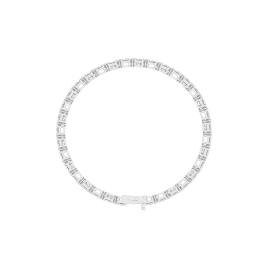 Brio Three Row Round Cut Fancy Lab Diamond Bracelet