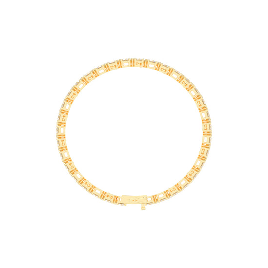 Brio Three Row Round Cut Fancy Lab Diamond Bracelet