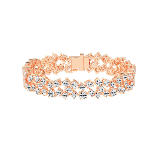 Sia Unstable Round Cut Fancy Lab Diamond Bracelet