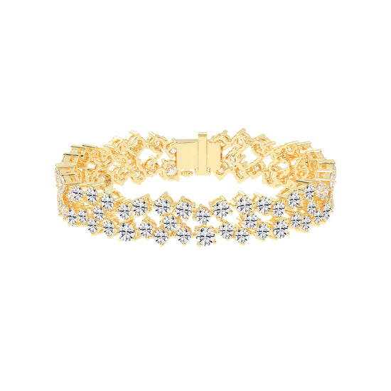 Sia Unstable Round Cut Fancy Lab Diamond Bracelet