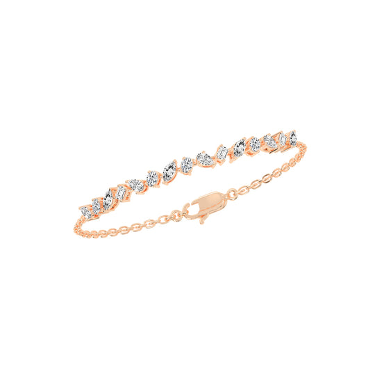 Naida Contemporary Style Fancy Lab Diamond Bracelet