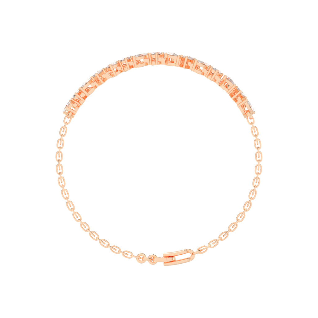 Naida Contemporary Style Fancy Lab Diamond Bracelet
