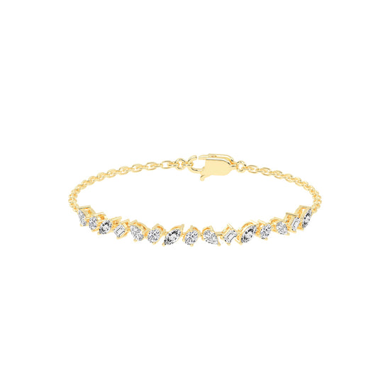 Naida Contemporary Style Fancy Lab Diamond Bracelet