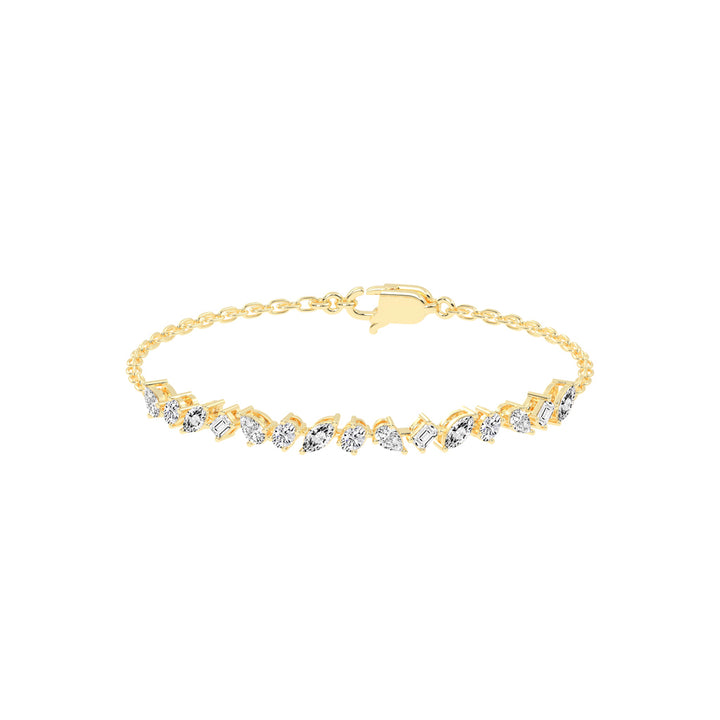 Naida Contemporary Style Fancy Lab Diamond Bracelet