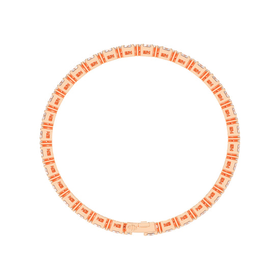 Calyx Alternative Two Row Round Cut Fancy Lab Diamond Bracelet