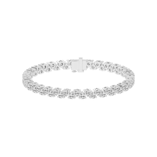 Calyx Alternative Two Row Round Cut Fancy Lab Diamond Bracelet