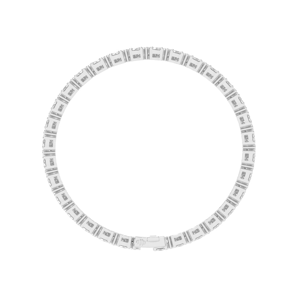Calyx Alternative Two Row Round Cut Fancy Lab Diamond Bracelet