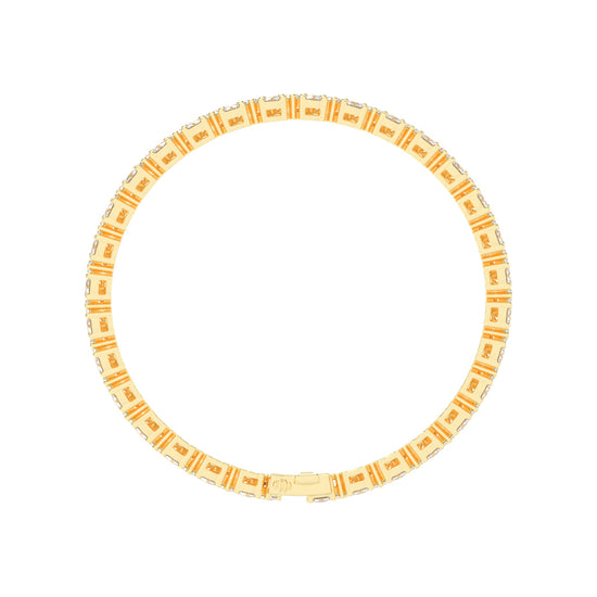 Calyx Alternative Two Row Round Cut Fancy Lab Diamond Bracelet